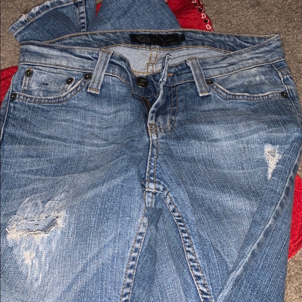 Jeans low waist.